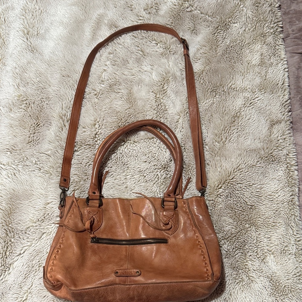 Bed Stu Tan Leather Long Bag Country Vibes